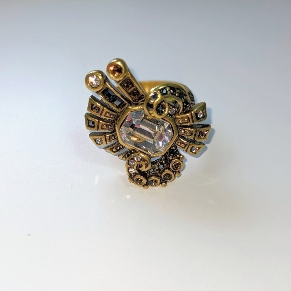 Heidi Daus French Kiss Antique Gold Ring - Picture 4 of 15